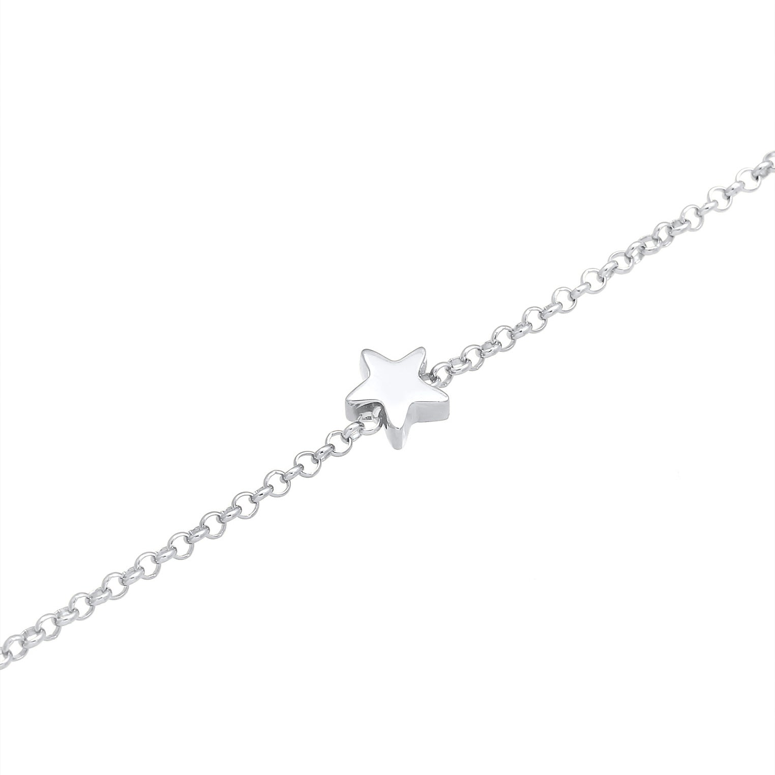 Silver Perhiasan Wanita Perak Asli - Silver Gelang Chain Star Pendant Astro
