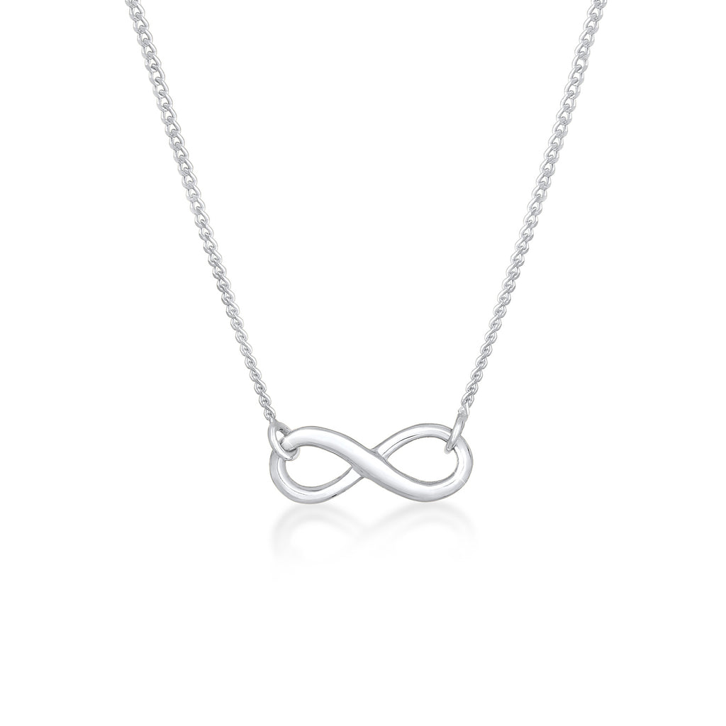 Silver Perhiasan Wanita Perak Asli - Silver Kalung  Infinity Eternity Symbol