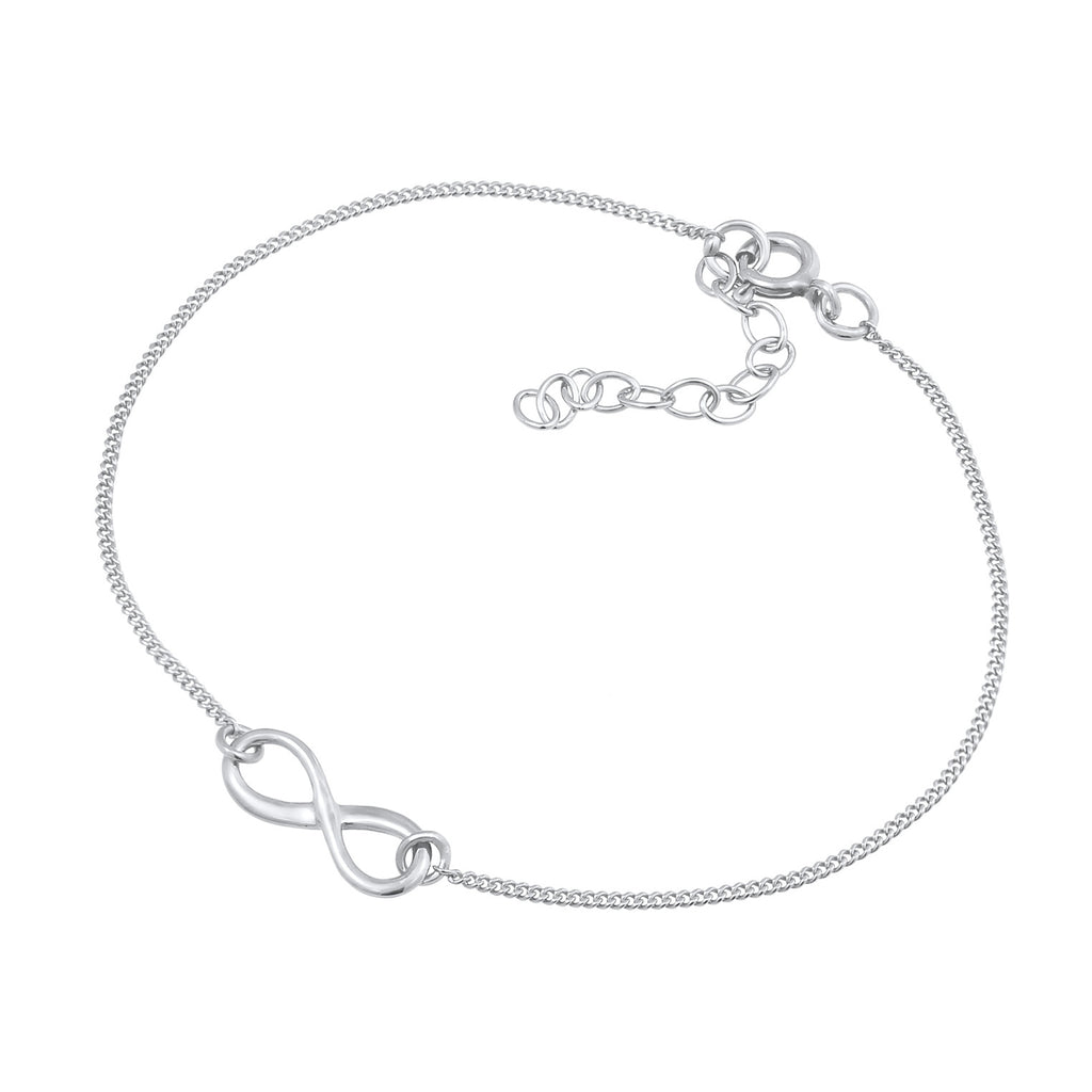 Silver Perhiasan Wanita Perak Asli - Silver Gelang Tank Infinity Sign