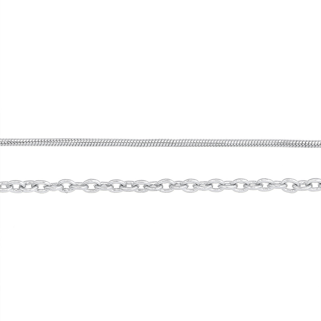 Silver Perhiasan Wanita Perak Asli - Silver Kalung   Choker Snake Chain Basic Minimal