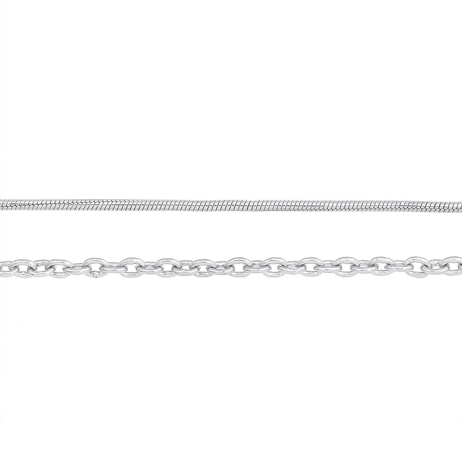 Silver Perhiasan Wanita Perak Asli - Silver Kalung   Choker Snake Chain Basic Minimal