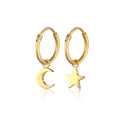 Anting perak 925 dengan bulan bintang elegan Elli Jewelry