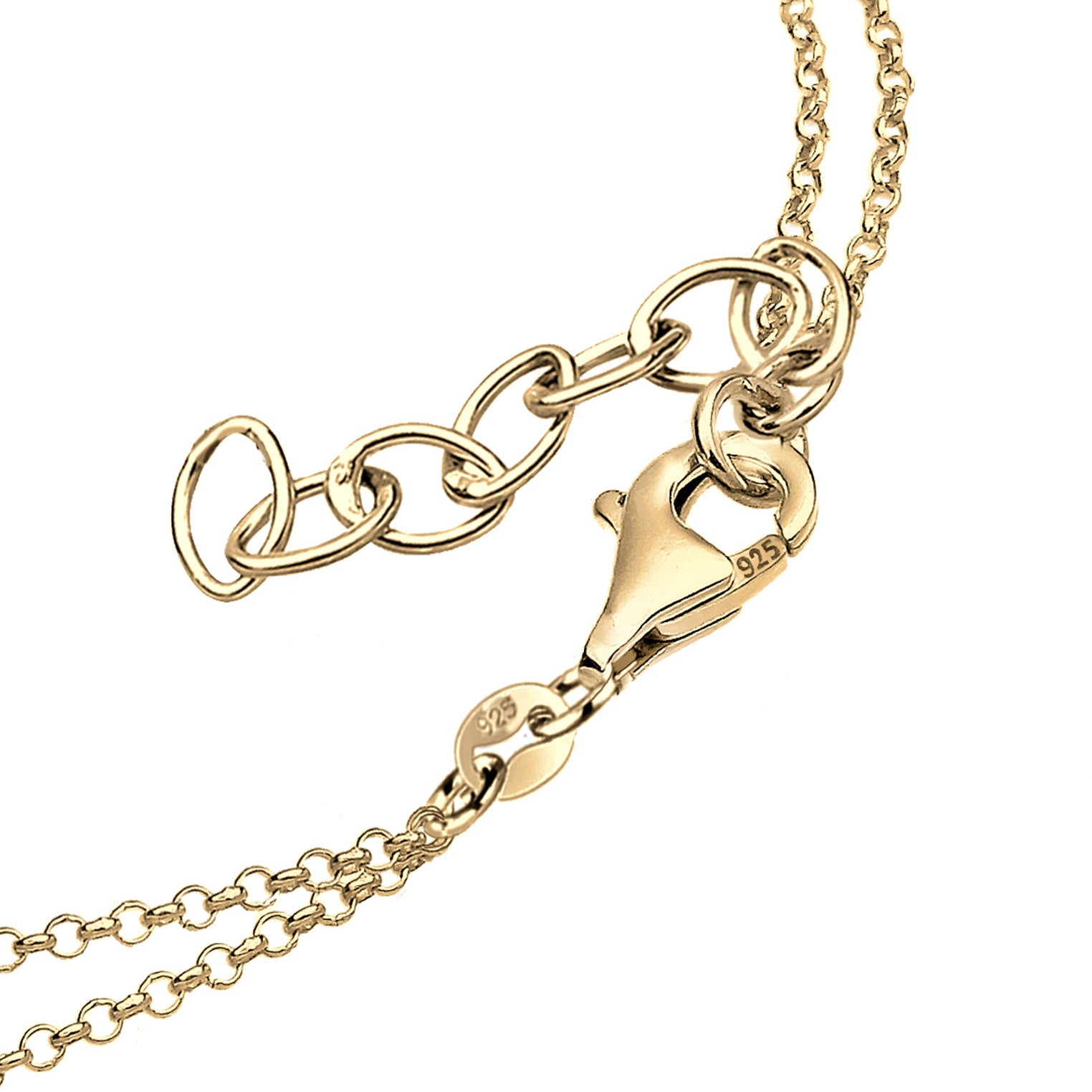 Gold Perhiasan Wanita Perak Asli - Silver Gelang Heart Love Crystals Gold Plated