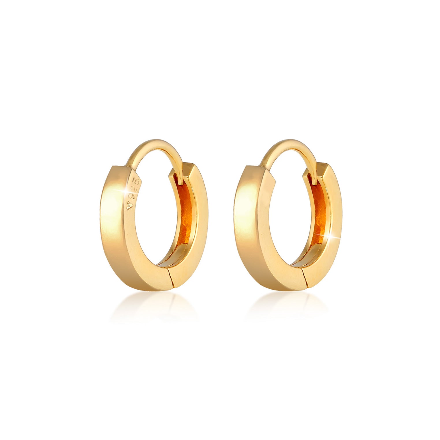 Gold Perhiasan Wanita Perak Asli - Silver Anting Basic Filigree Hoop Gold Plated