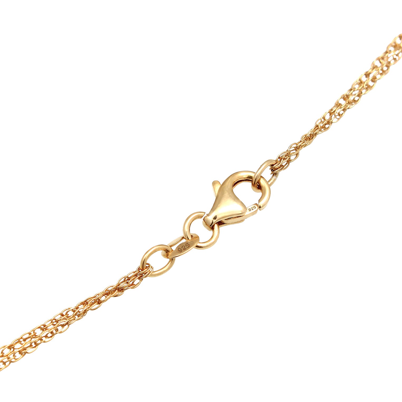 Gold Perhiasan Wanita Perak Asli - Silver Kalung  Set Layer Platelet Circle Basic Minimal Lapis Emas