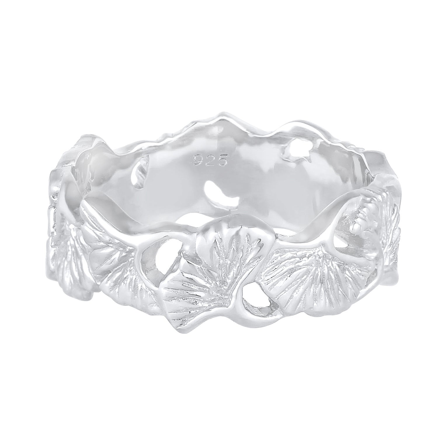 Silver Perhiasan Wanita Perak Asli - Silver Cincin Ginkgo