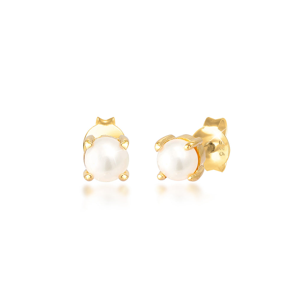Women Basic Modern with Freshwater Cultured Pearls in 925 Sterling Silver Gold Plated