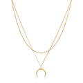 Kalung perak 925 dengan layer design bulan elegan Elli Jewelry