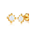 Anting perak 925 dengan moonstone stud elegan Elli Jewelry