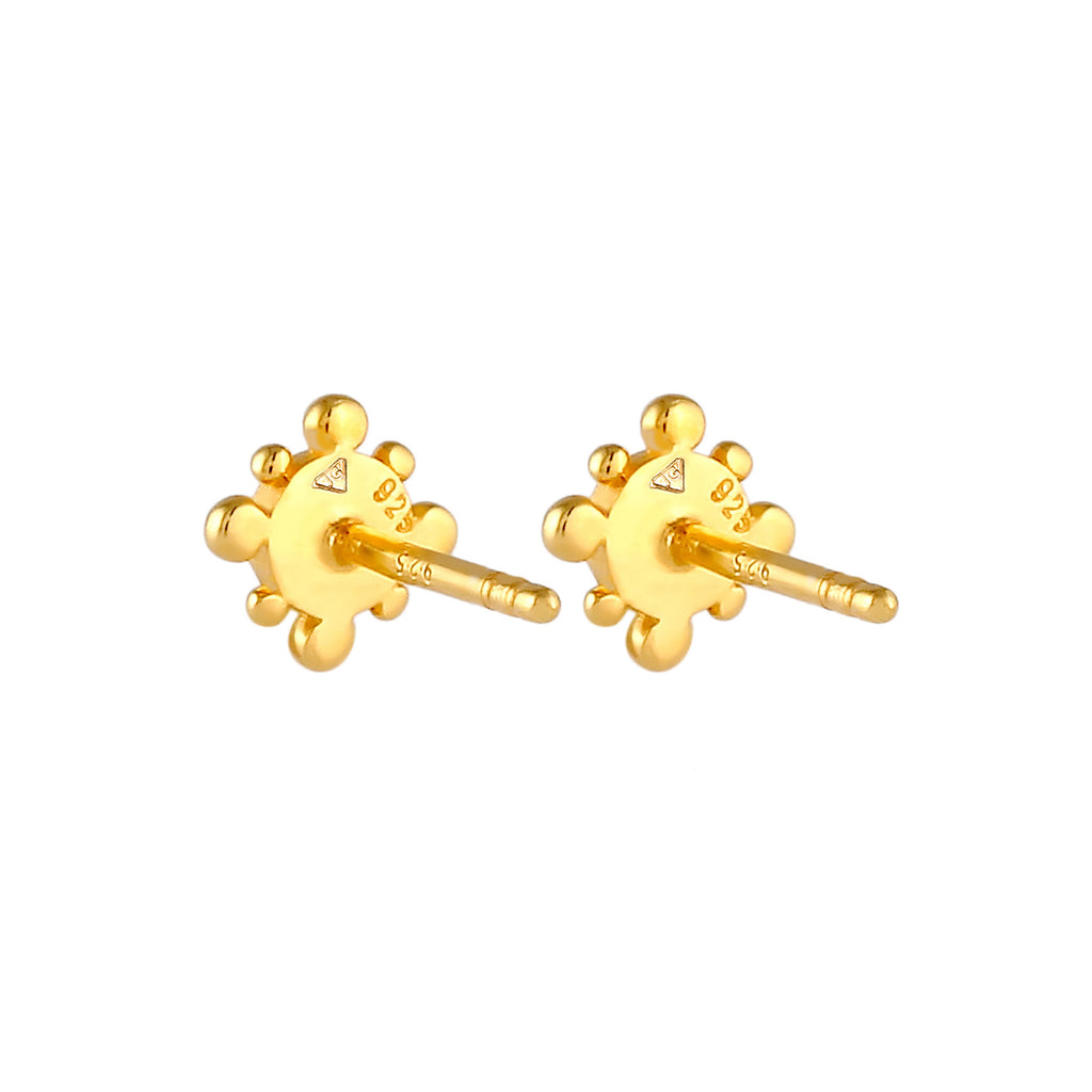 Gold Anting Perhiasan Perak 925 Wanita Moonstone Vintage Gold Plated