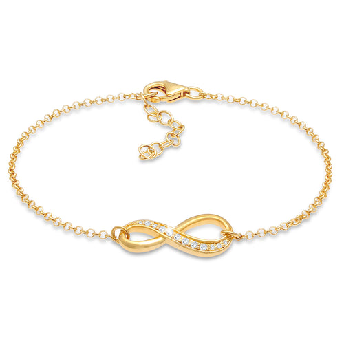Gelang perak 925 dengan motif infinity elegan Elli Jewelry