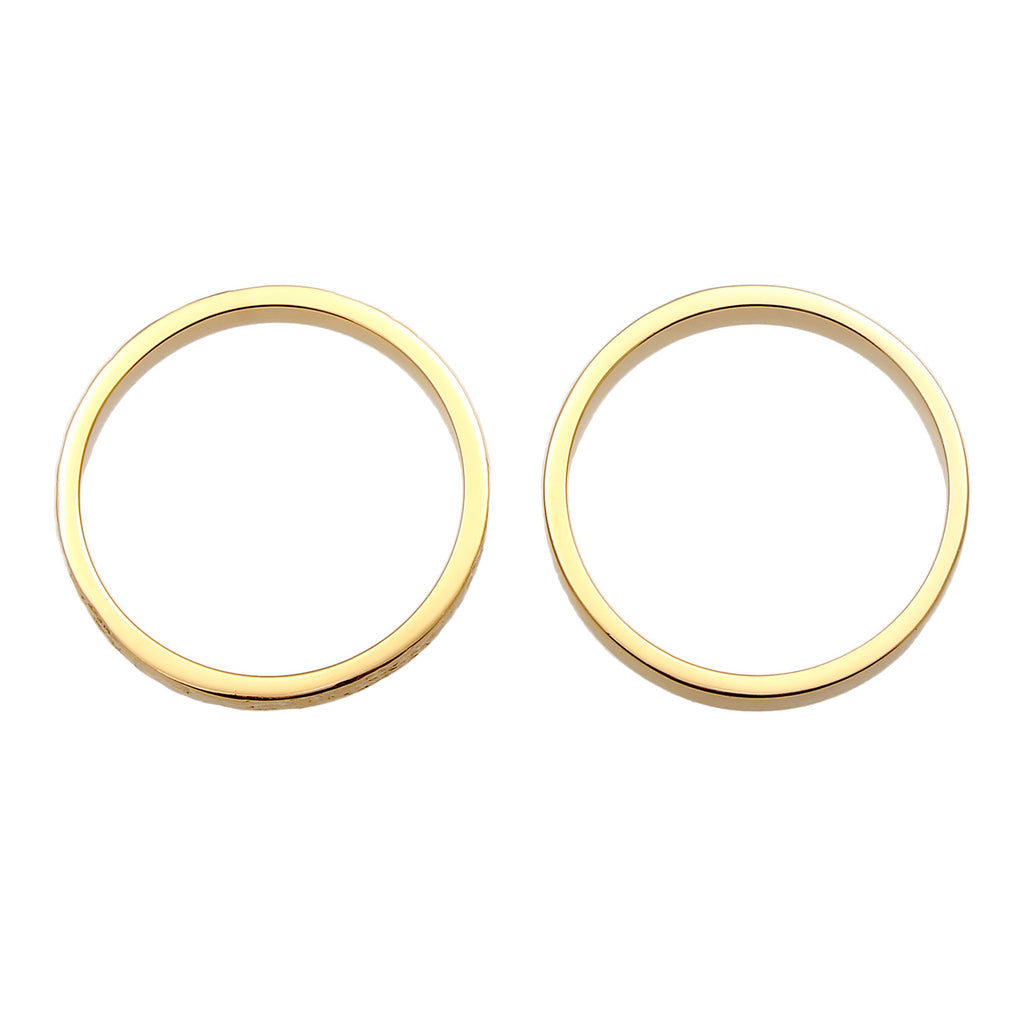 Modern Stacking Band Ring Set 925 Silver Gold Plated