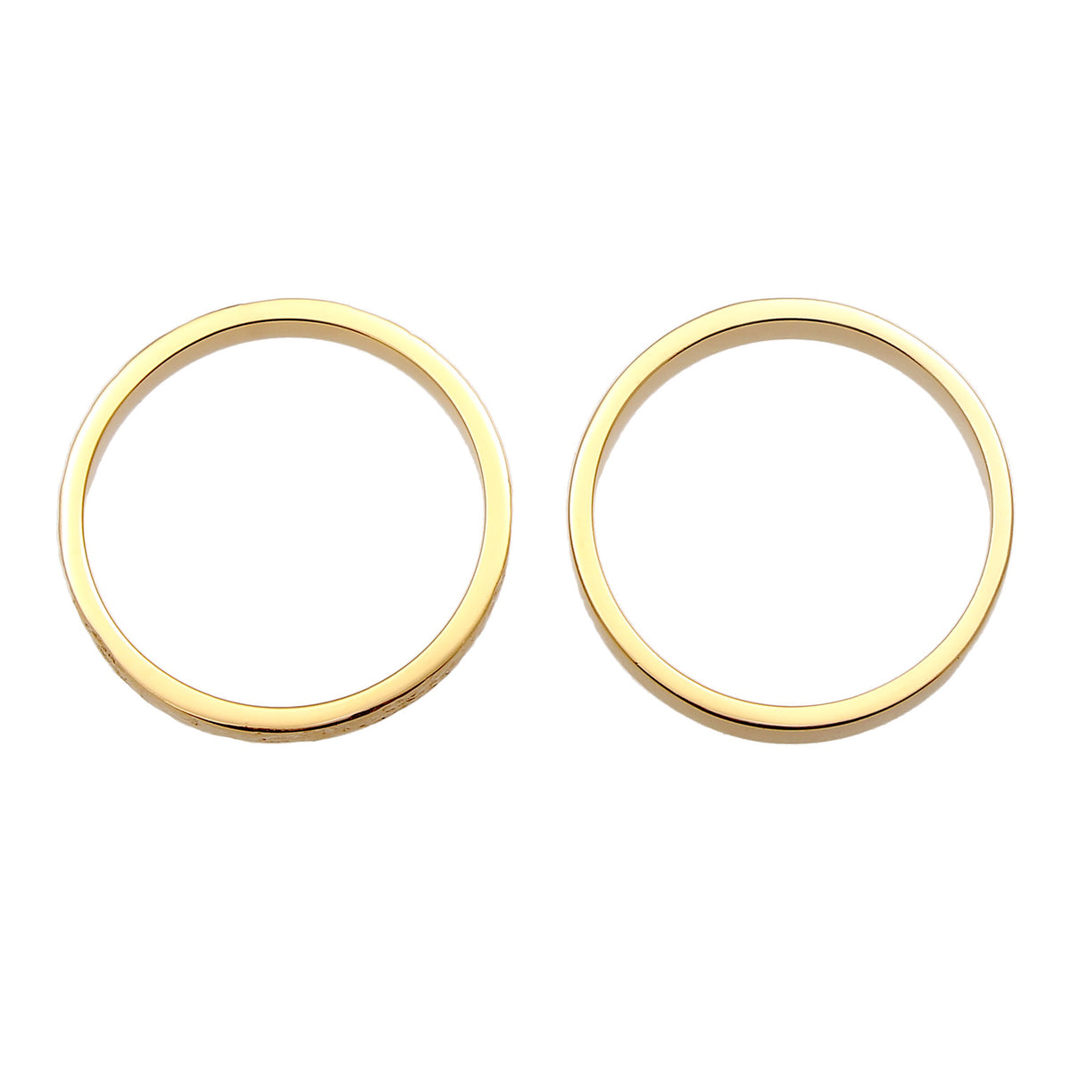 Modern Stacking Band Ring Set 925 Silver Gold Plated