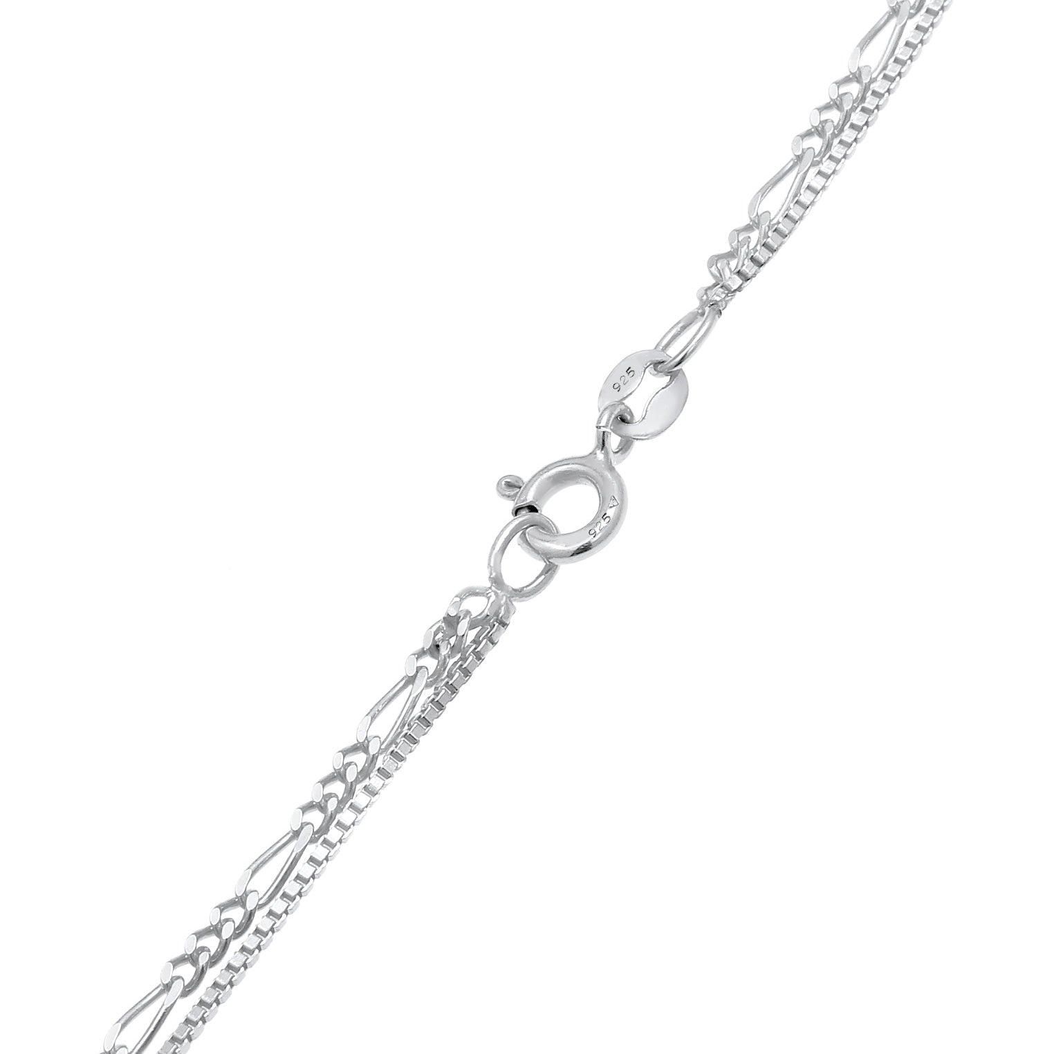 Silver Perhiasan Wanita Perak Asli - Silver Kalung  Layer Plate Boho