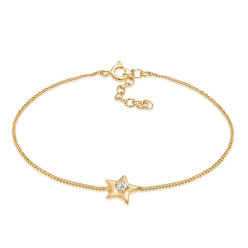 Gold Gelang Perhiasan Perak 925 Wanita Star Filigree Gold Plated