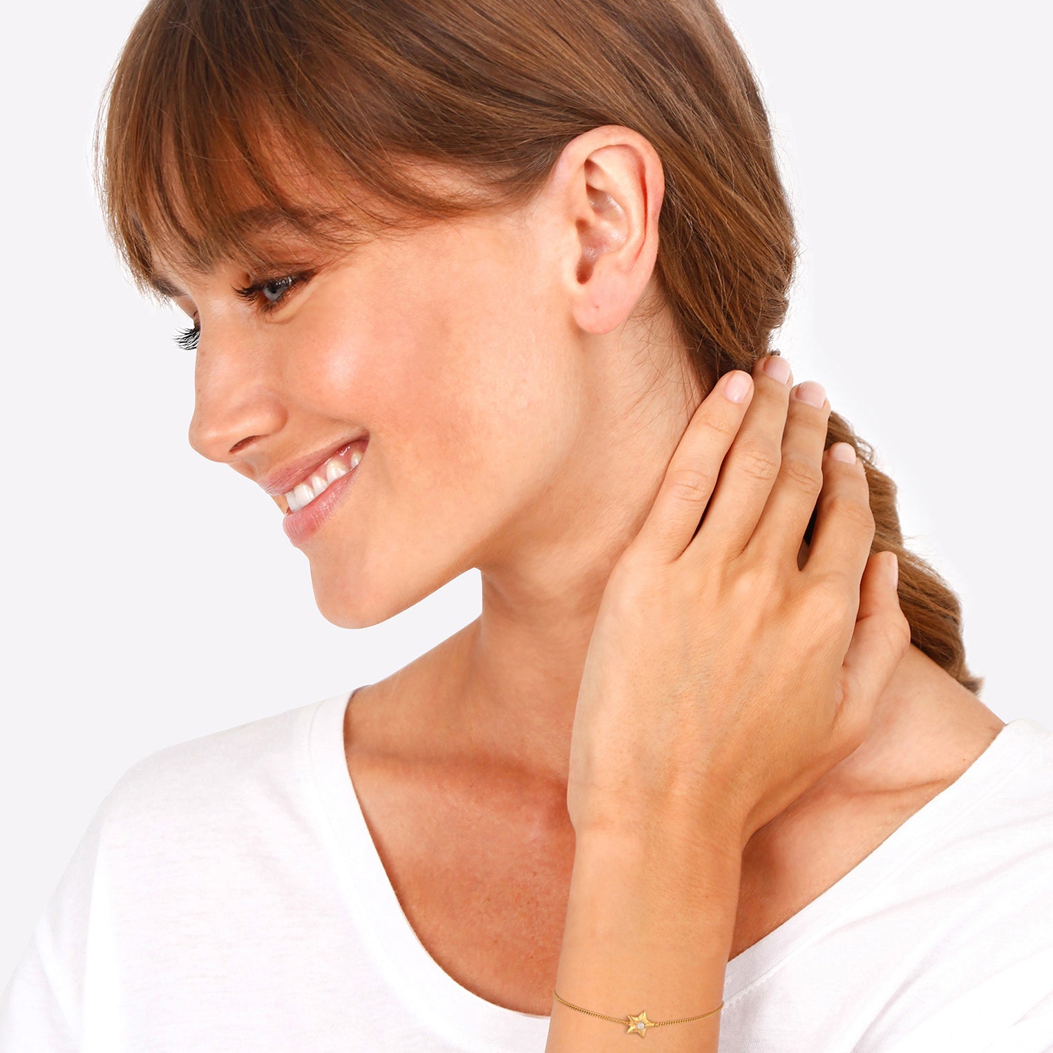 Gold Gelang Perhiasan Perak 925 Wanita Star Filigree Gold Plated