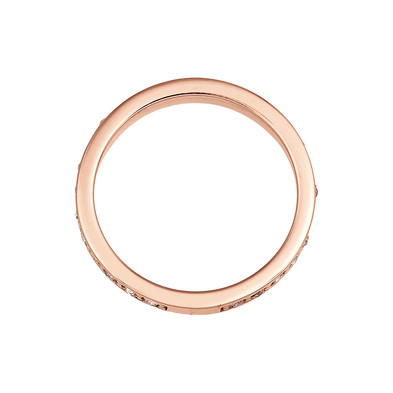 Rose Perhiasan Wanita Perak Asli - Silver Cincin Glamorous Crystals Rosegold Plated