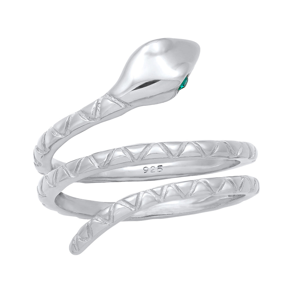Silver Cincin Perhiasan Perak 925 Wanita Wrap Snake