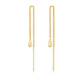 Gold Anting Perhiasan Emas 375 Wanita Drop Curb Chain