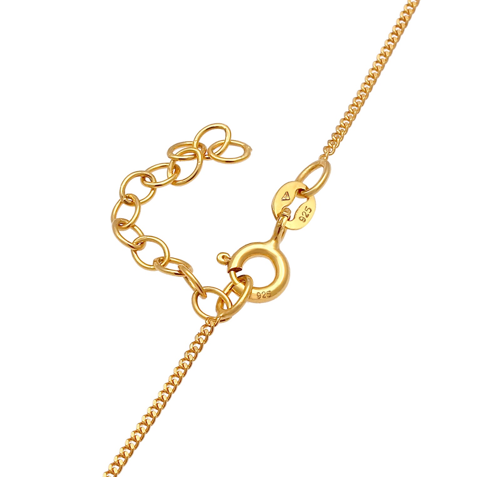 Red Perhiasan Wanita Perak Asli - Silver Kalung Heart Pendant Red Crystals Gold Plated
