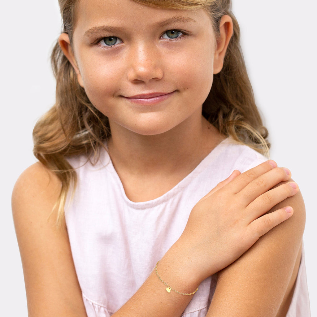 Gold - Elli | Mother Daughter Heart Cut Out Bracelet Set 925 Silver Gold Plated