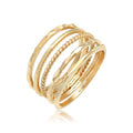 Gold Cincin Perhiasan Perak 925 Wanita Set Stacking Minimalist Gold Plated