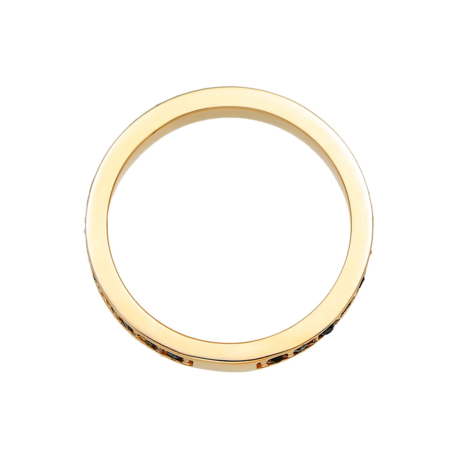 Black Perhiasan Wanita Perak Asli - Silver Cincin Elegant Black Crystals Gold Plated