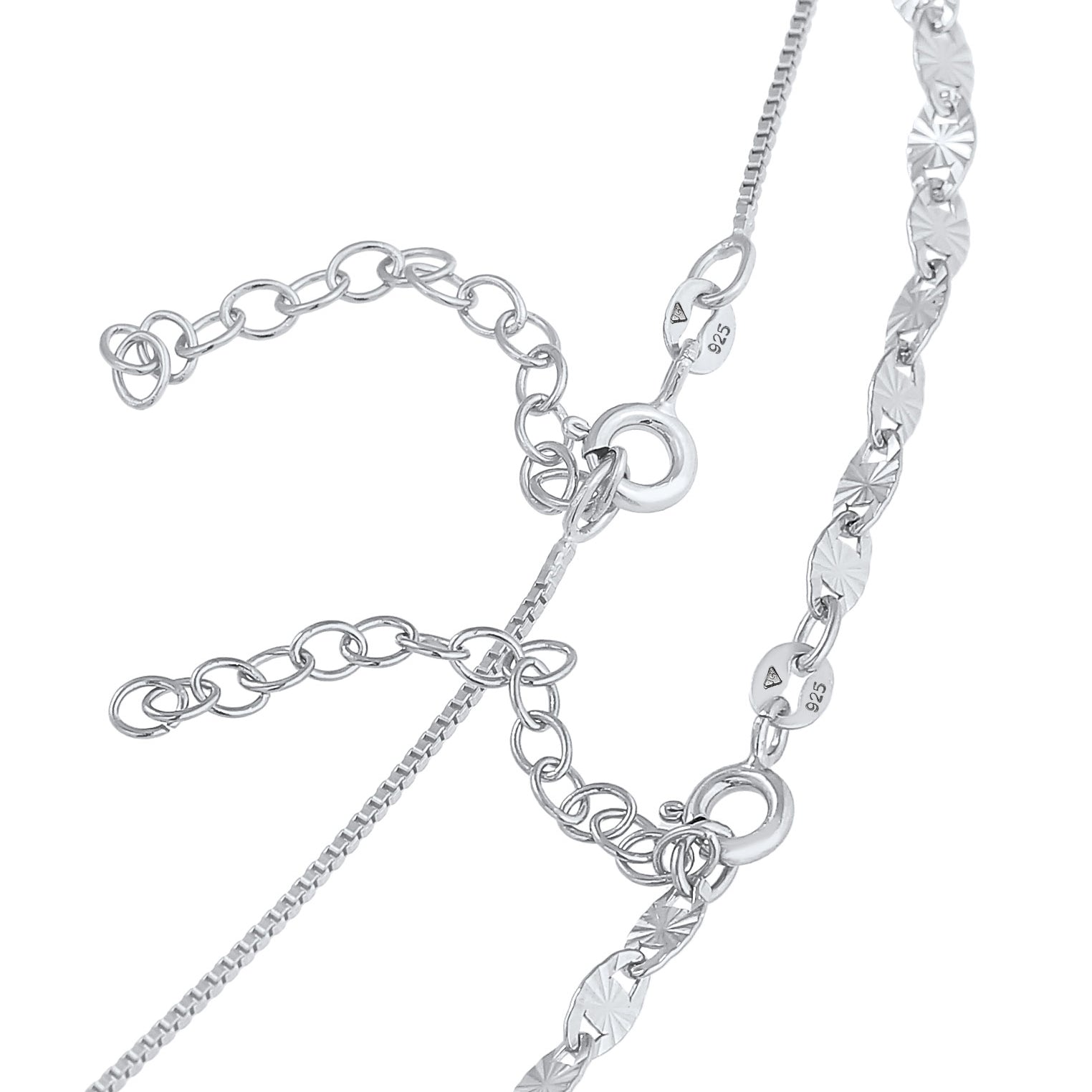 Silver Perhiasan Wanita Perak Asli - Silver Kalung Choker Set Venetian Chain