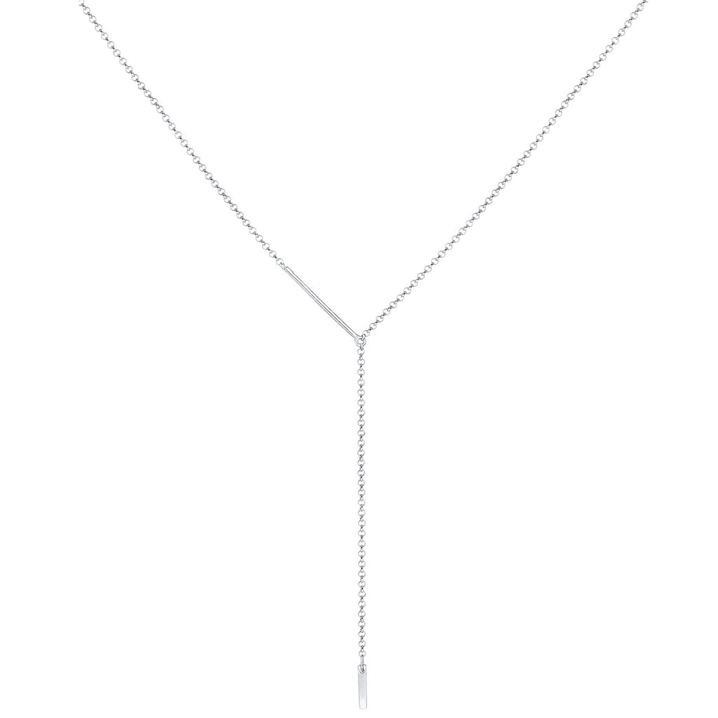 Silver Perhiasan Wanita Perak Asli - Silver Kalung  Y- Heirloom Geo Design Rectangle