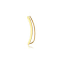 Gold Perhiasan Wanita Perak Asli - Silver Anting Single Earclimber Gold Plated