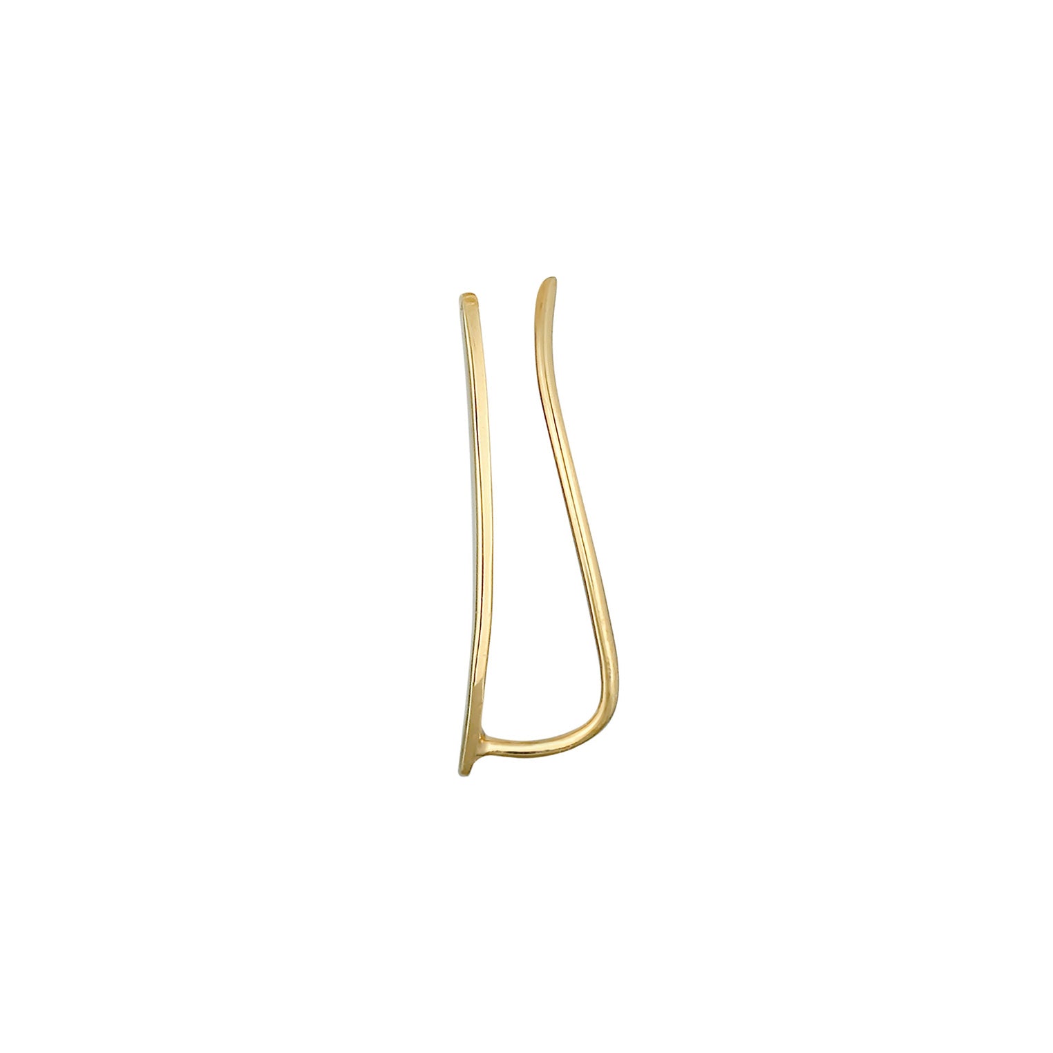 Gold Perhiasan Wanita Perak Asli - Silver Anting Single Earclimber Gold Plated