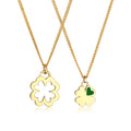 Kalung perak 925 lapis emas dengan liontin semanggi elegan Elli Jewelry