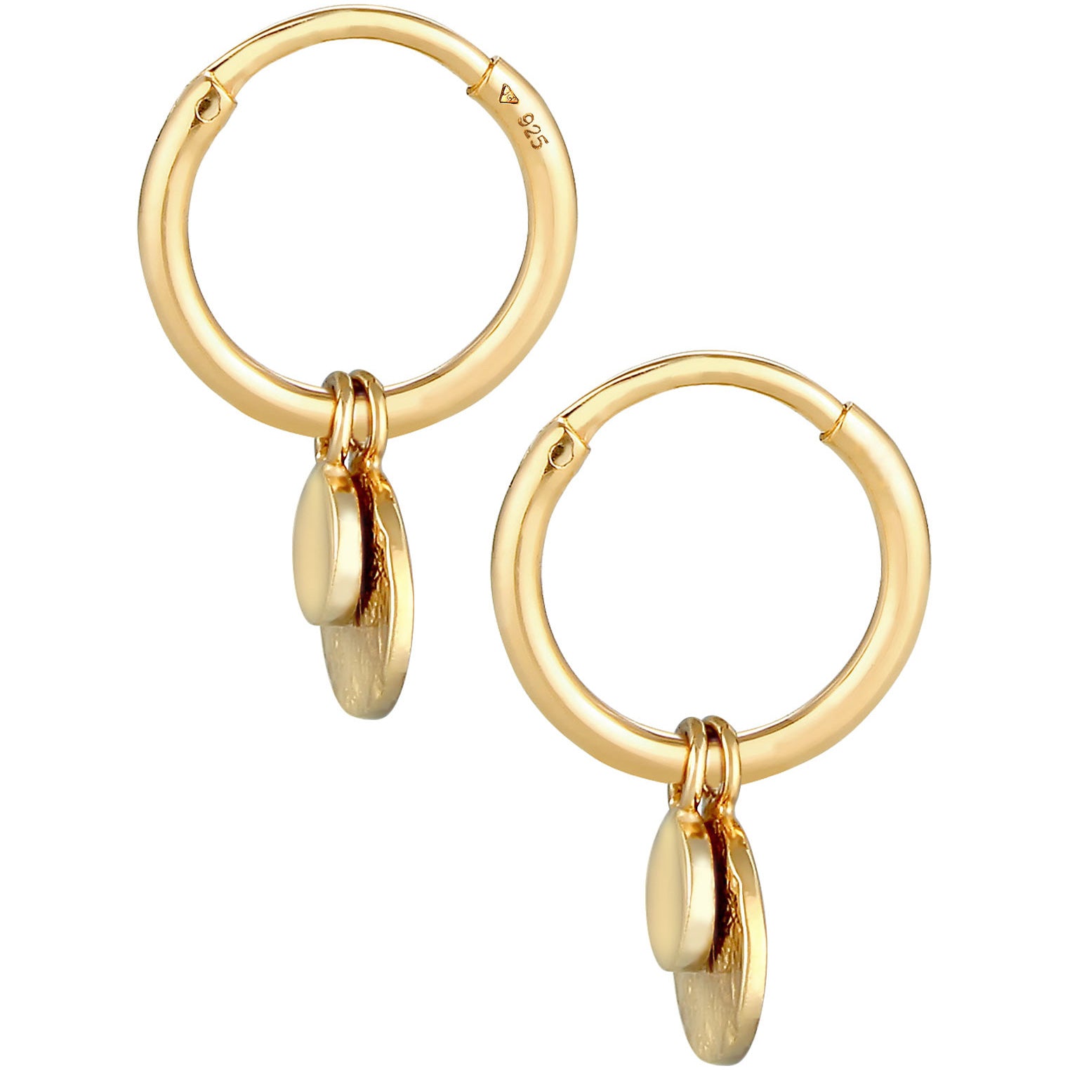 Gold Perhiasan Wanita Perak Asli - Silver Anting Creoles Plate Vintage Trend Blogger Lapis Emas