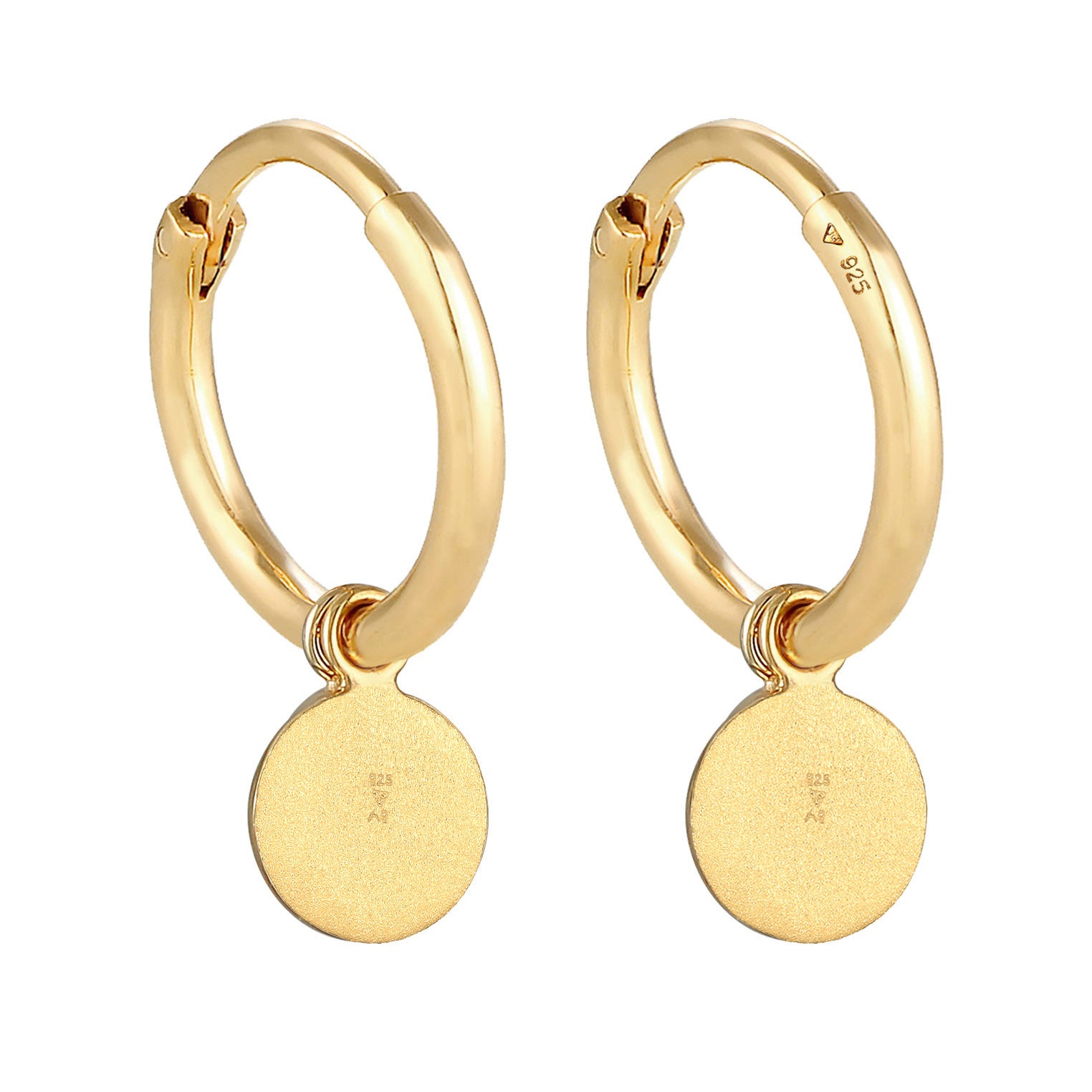 Gold Perhiasan Wanita Perak Asli - Silver Anting Creoles Plate Vintage Trend Blogger Lapis Emas