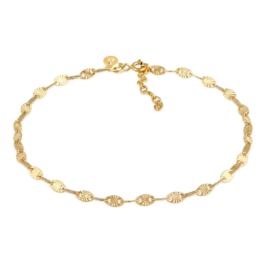 Gold Gelang Kaki Perhiasan Perak 925 Wanita Star Design Gold Plated