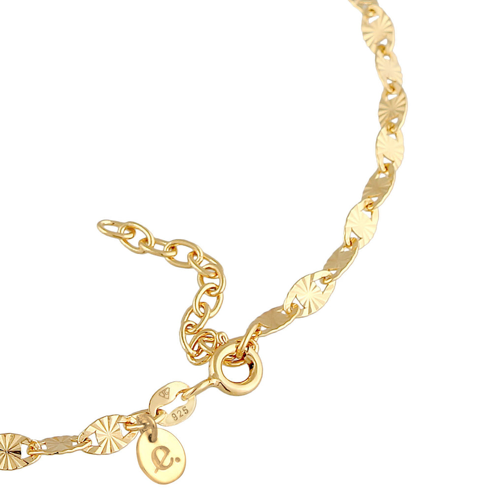 Gold Gelang Kaki Perhiasan Perak 925 Wanita Star Design Gold Plated