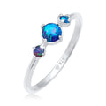 Blue Opal Ring 925 Silver