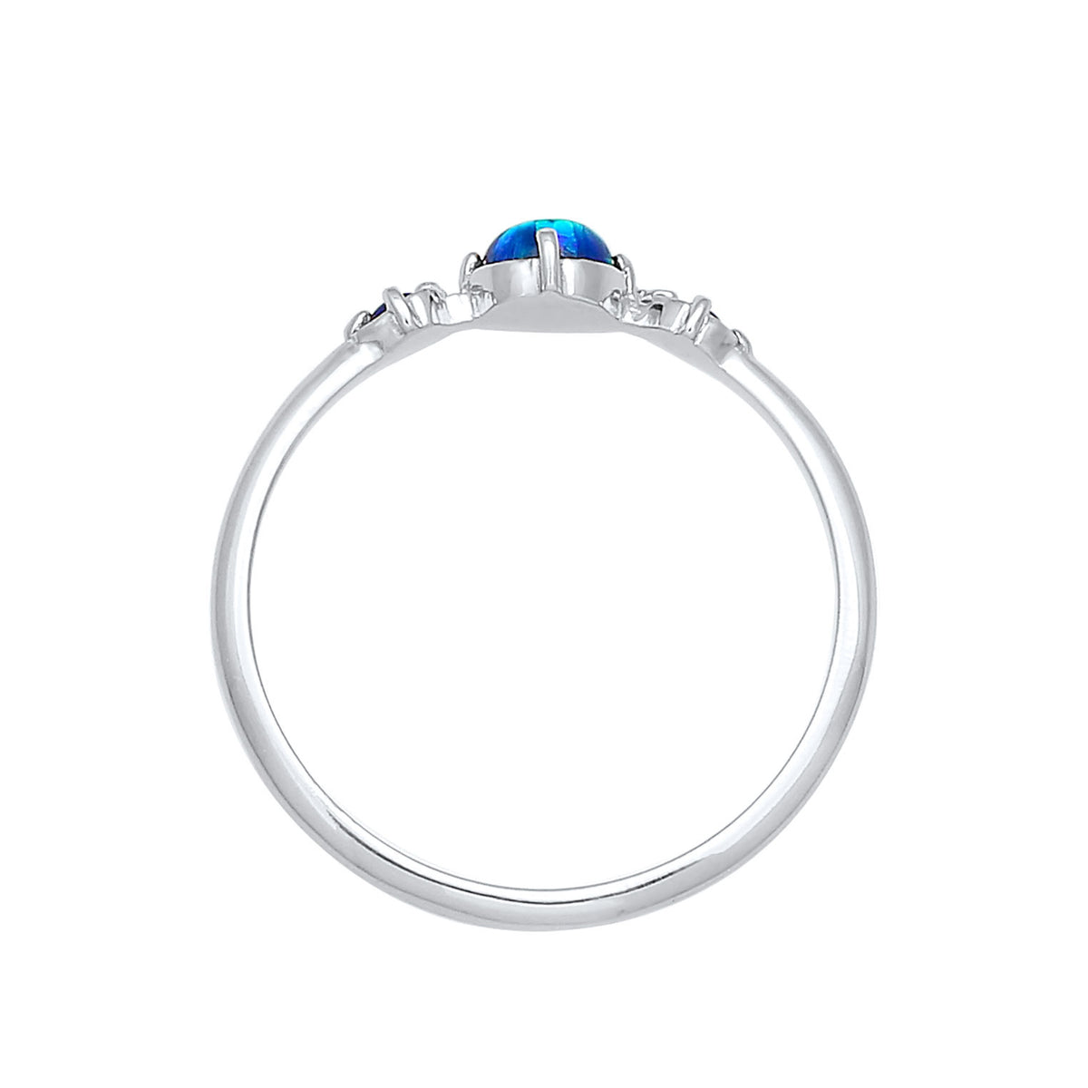 Blue Opal Ring 925 Silver