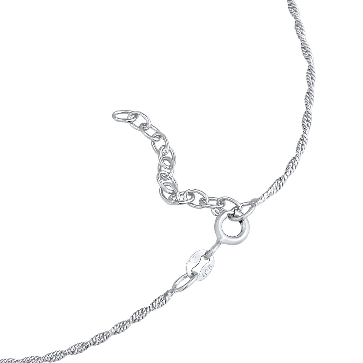 Silver Perhiasan Wanita Perak Asli - Silver Gelang Kaki Twisted Cord