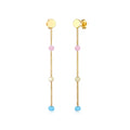 Gold Anting Perhiasan Perak 925 Wanita Hanger Ball Enamel Gold Plated