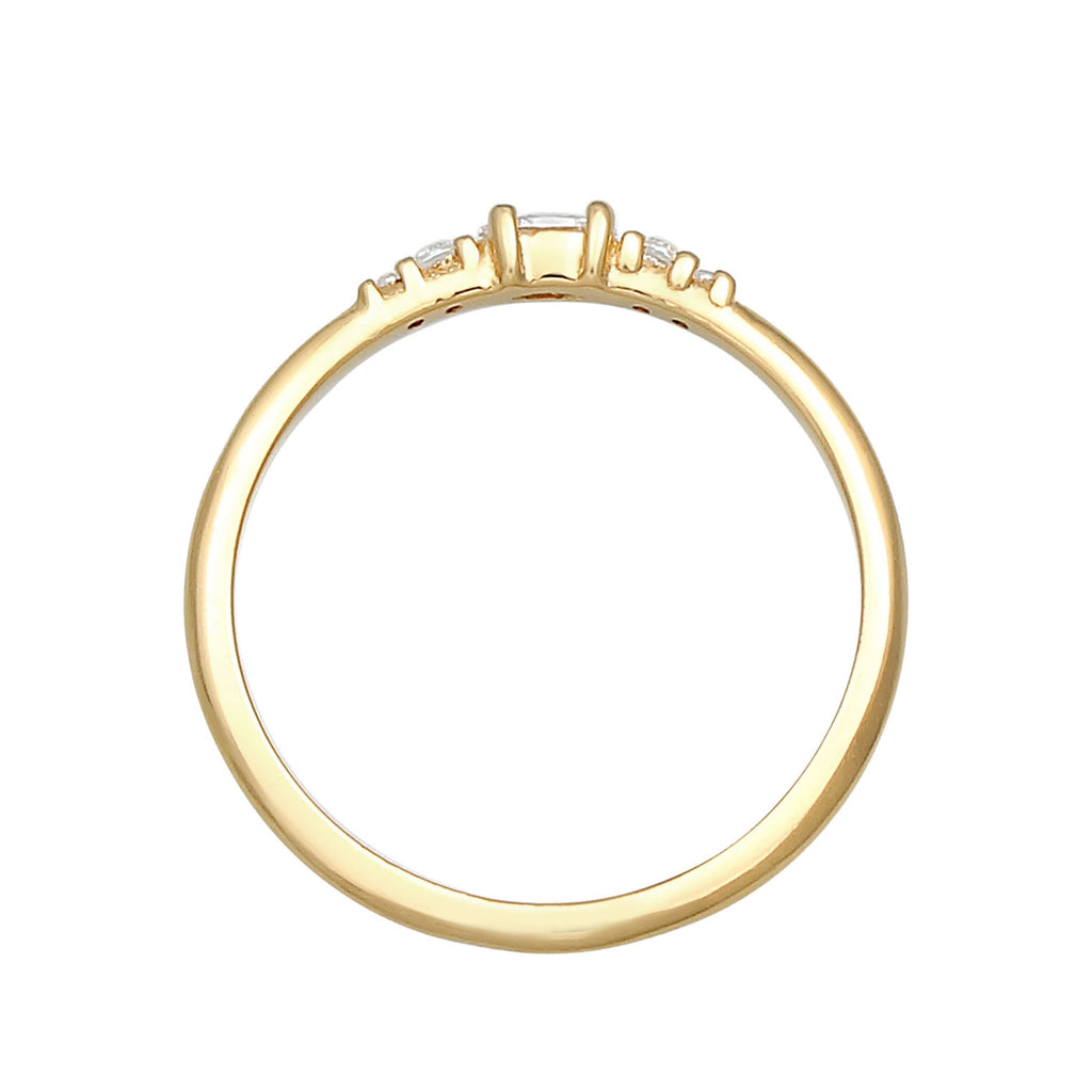 Gold Cincin Perhiasan Perak 925 Wanita Marquise Engagement Zirconia Gold Plated