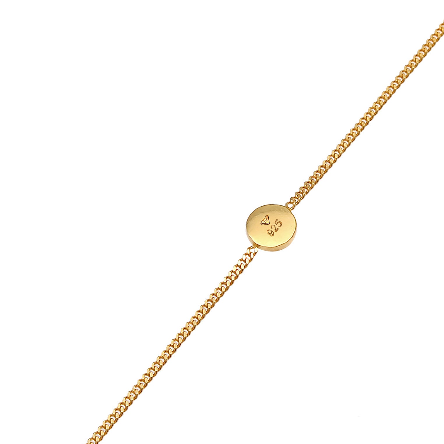 Gold Perhiasan Wanita Perak Asli - Silver Gelang Kaki Coin Gold Plated