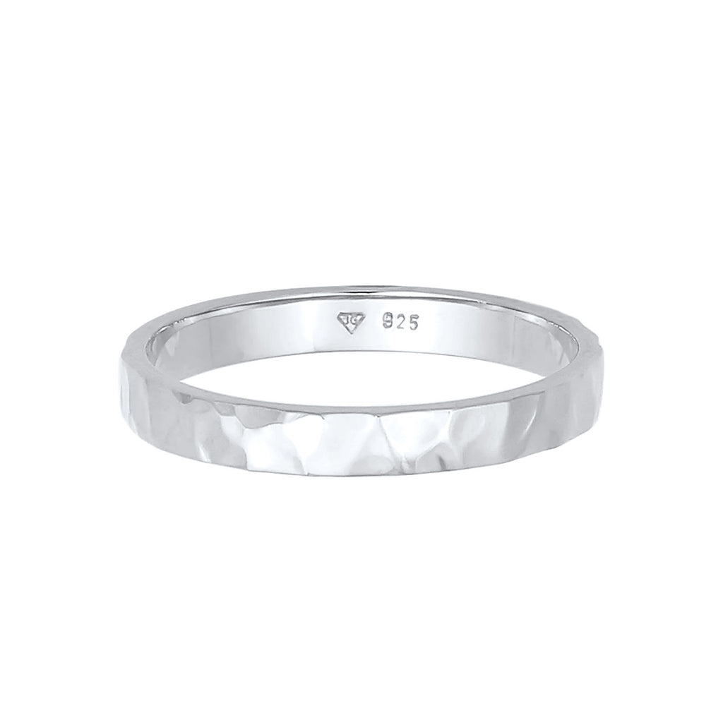 Hammered Band Ring 925 Silver