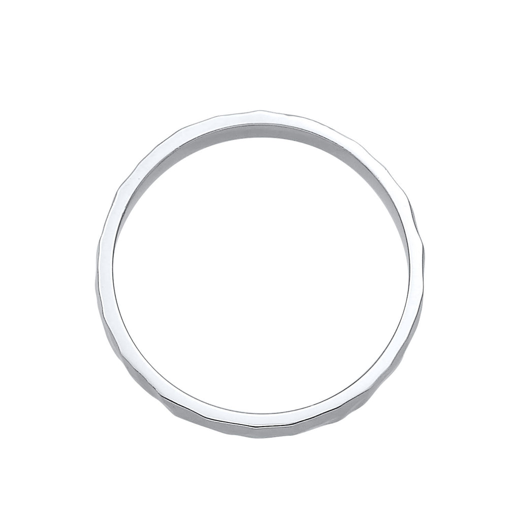 Hammered Band Ring 925 Silver