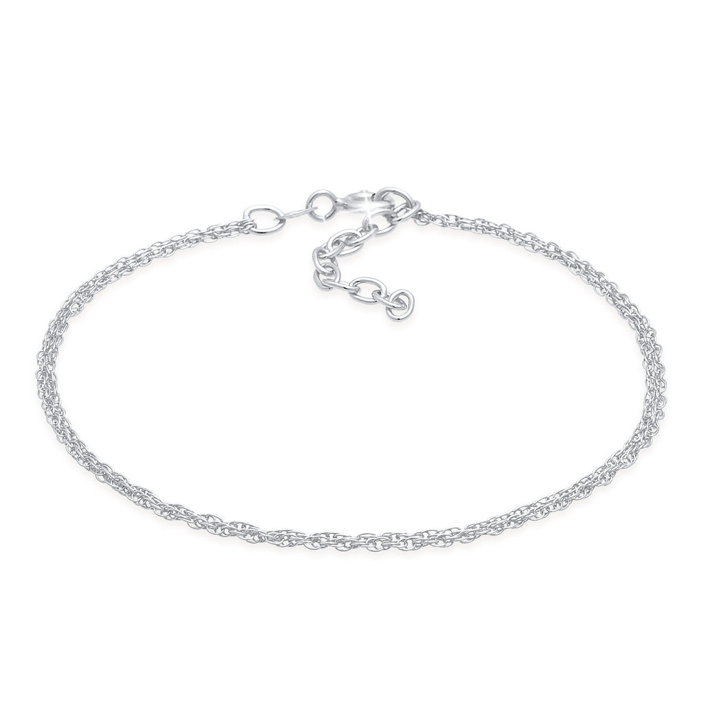 Silver Gelang Perhiasan Perak 925 Wanita Link Fine Twisted