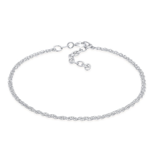 Silver Gelang Perhiasan Perak 925 Wanita Link Fine Twisted