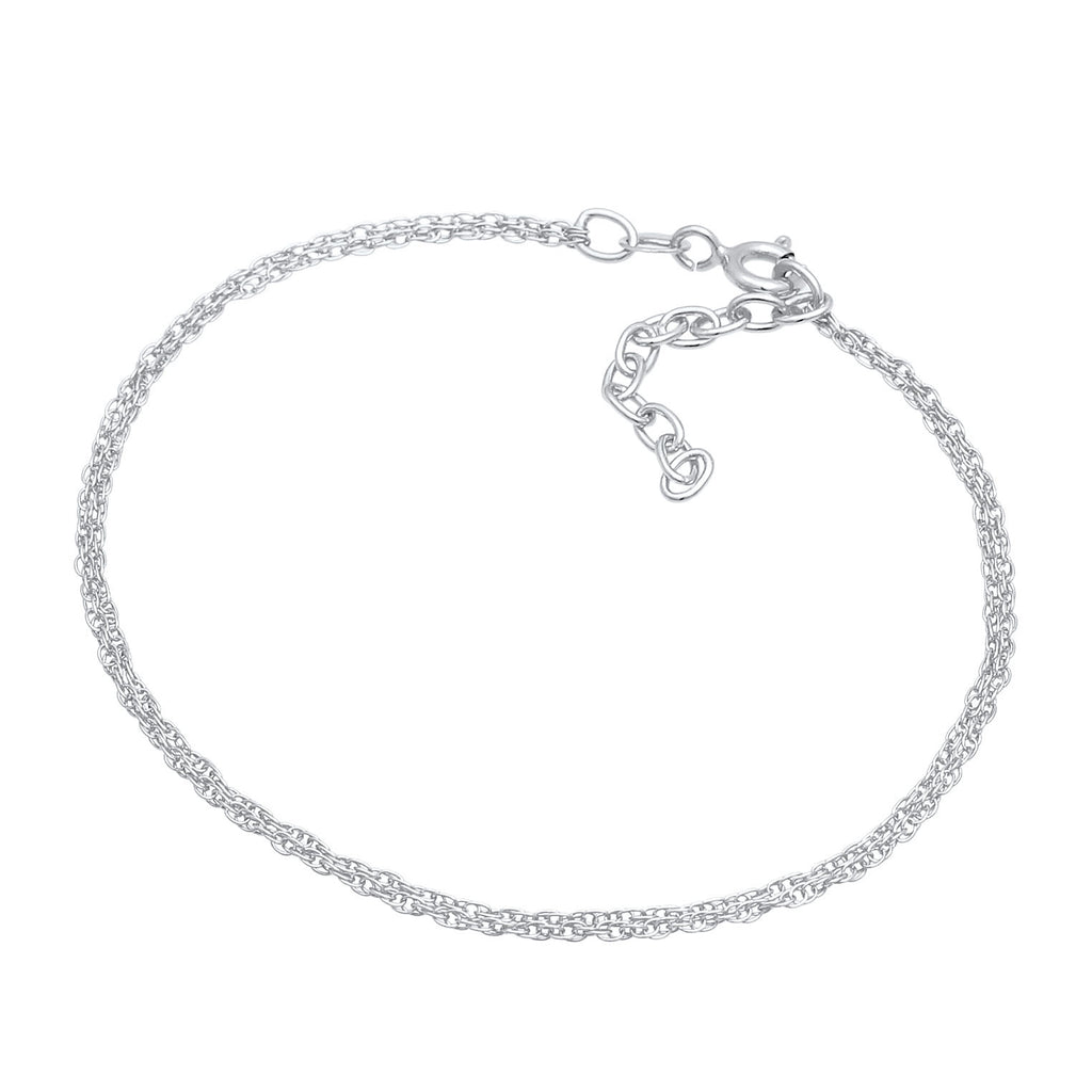 Silver Gelang Perhiasan Perak 925 Wanita Link Fine Twisted