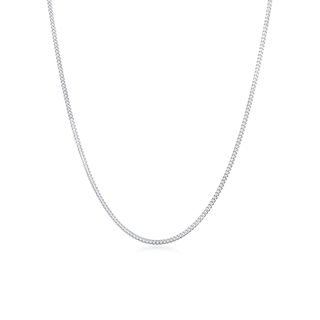 Silver Perhiasan Wanita Perak Asli - Silver Kalung  Curb Chain Basic Filigree Trend Blogger