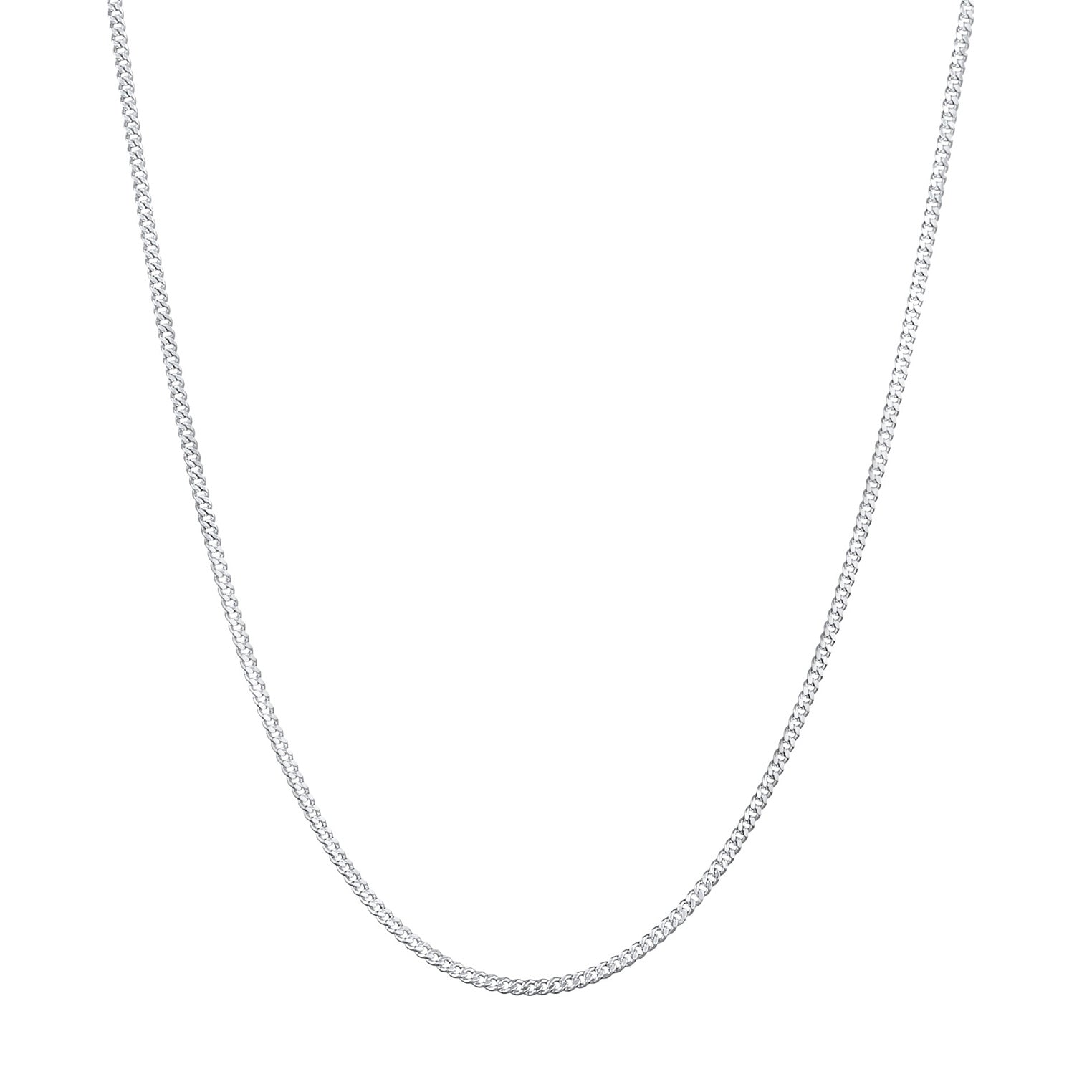 Silver Perhiasan Wanita Perak Asli - Silver Kalung  Curb Chain Basic Filigree Trend Blogger