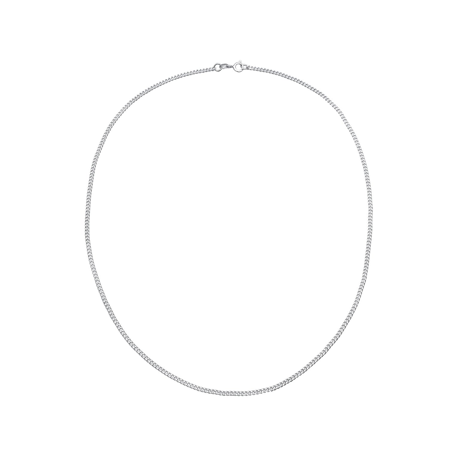 Silver Perhiasan Wanita Perak Asli - Silver Kalung  Curb Chain Basic Filigree Trend Blogger